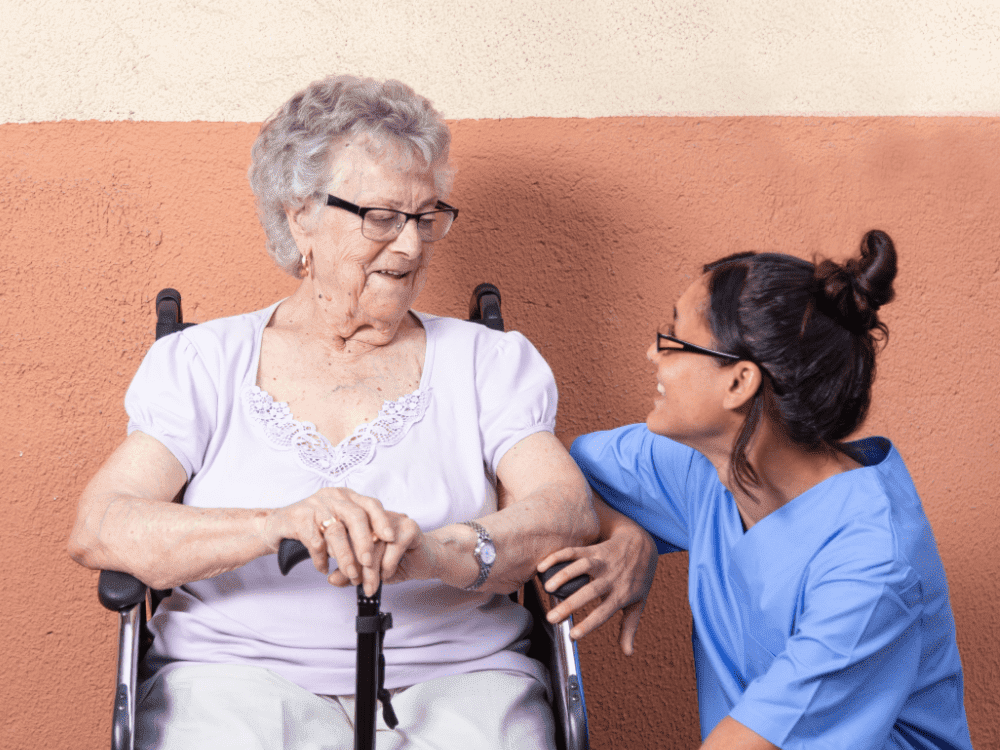 caregiver and elderly