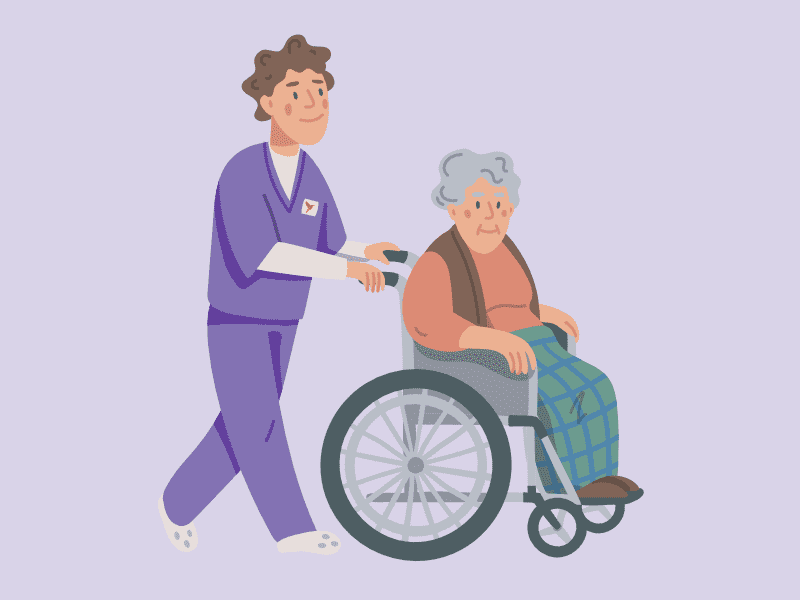 Caregiver Elderly Wheel Chair