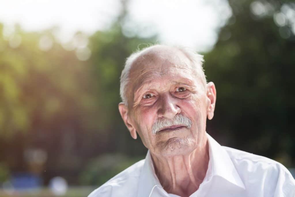 elderly man outside during the summer, elderly pen pal