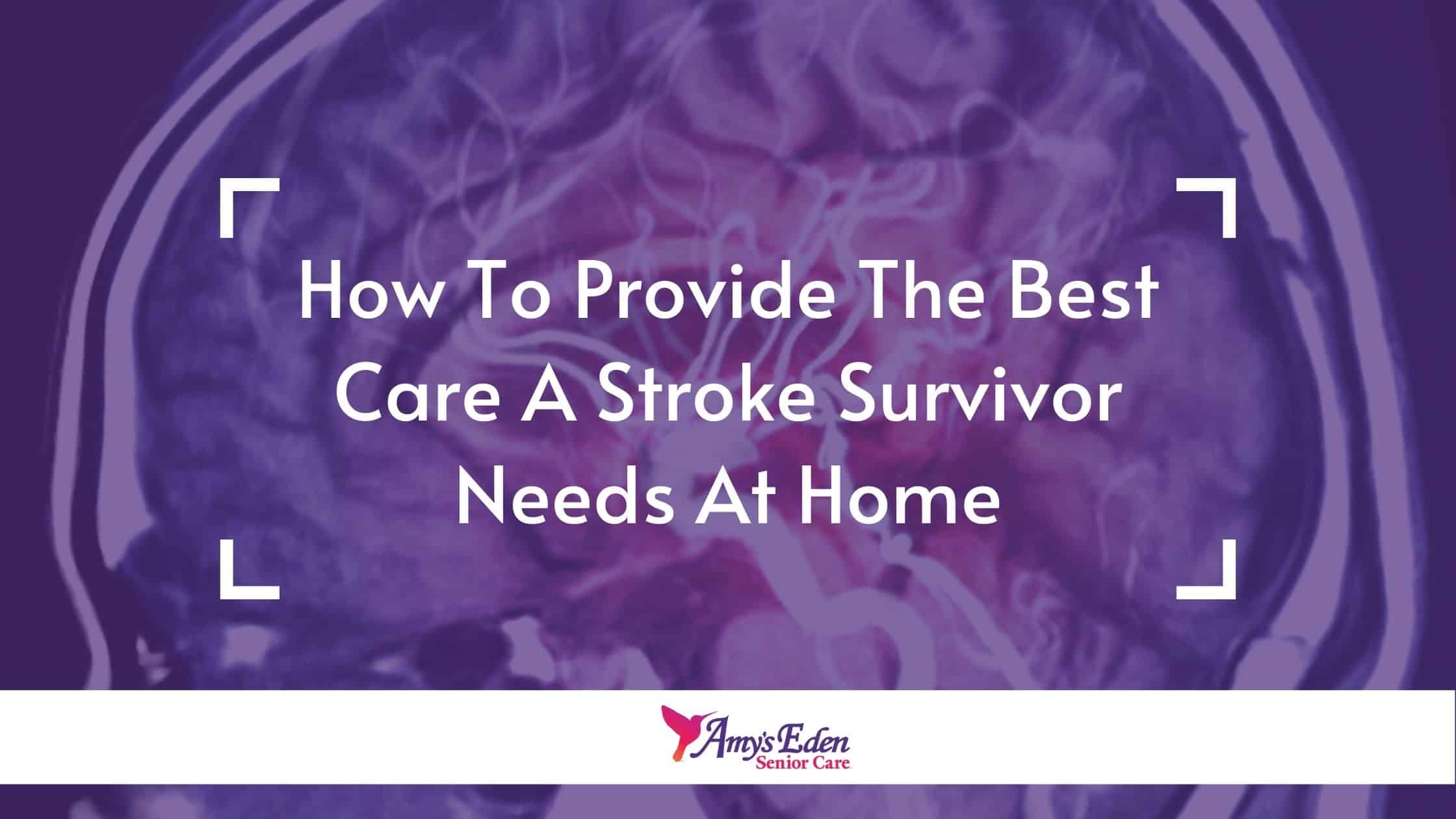 caring for a stroke patient at home