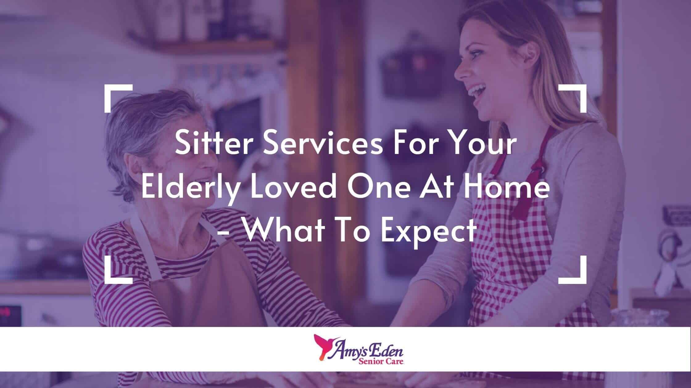 Sitter Services For Your Elderly Loved One At Home What To Expect