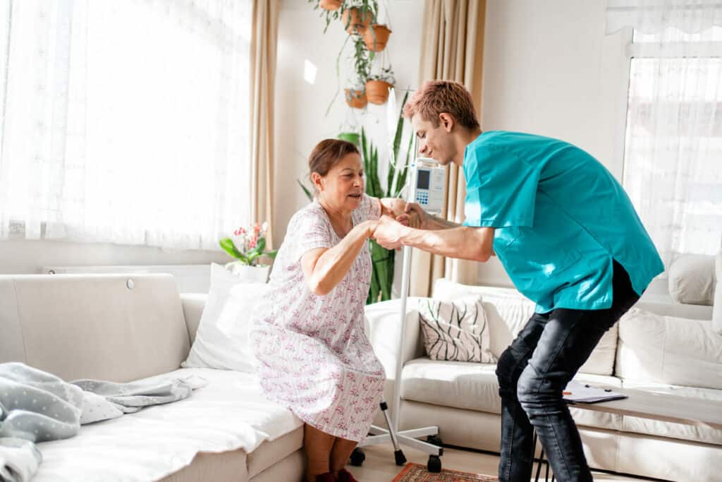difficulty finding a balance or standing up | home care after a stroke