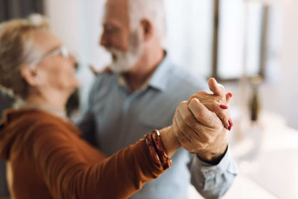 happy national joy day - older adult couple dancing