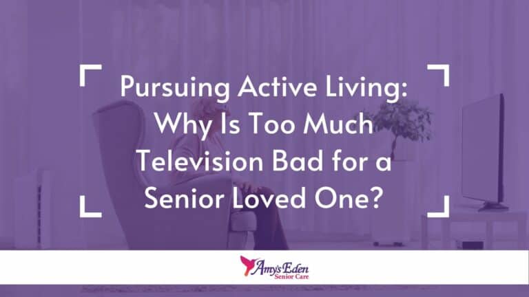 Pursuing Active Living: Why Is Too Much Television Bad for a Senior Loved One?