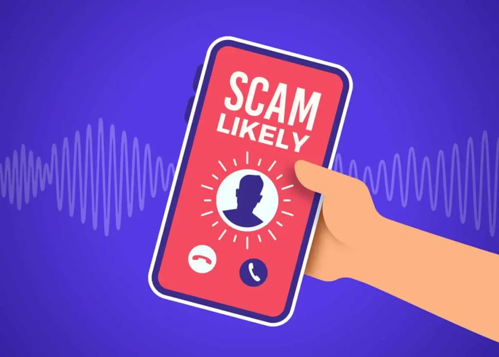 Stop scammers - an image of a scam phone call