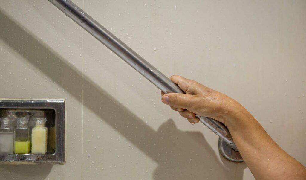shower grab handle | shower standing handle