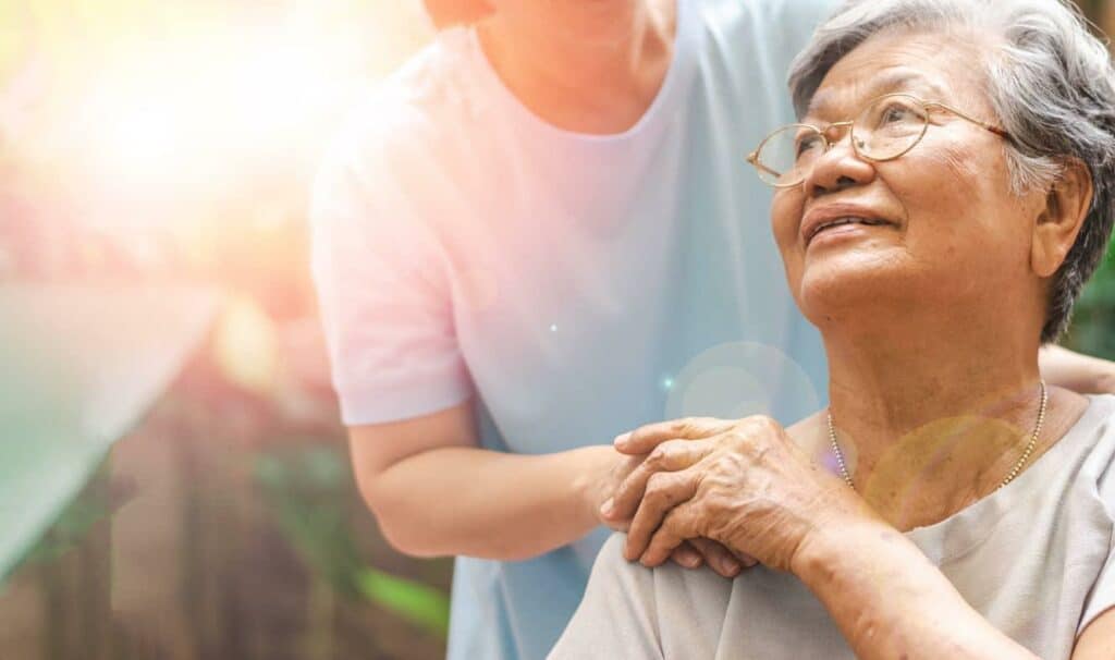 how to find palliative care - palliative caregiver with older woman