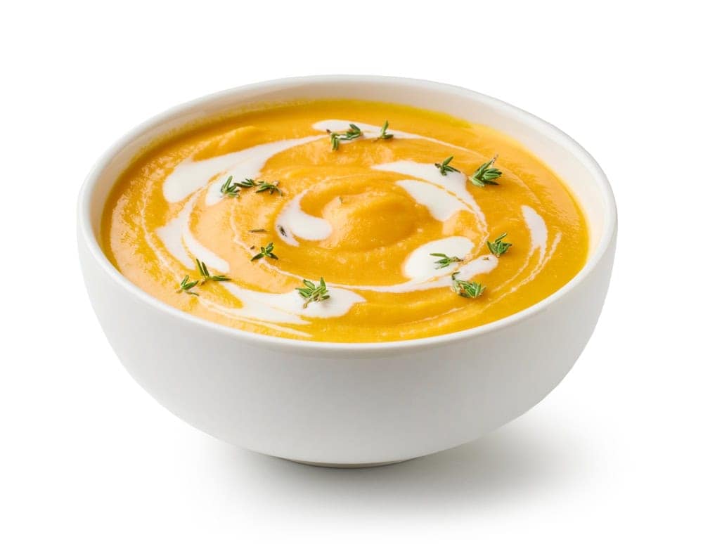 a bowl of soup to relieve digestive issues in the last stages of an illness.