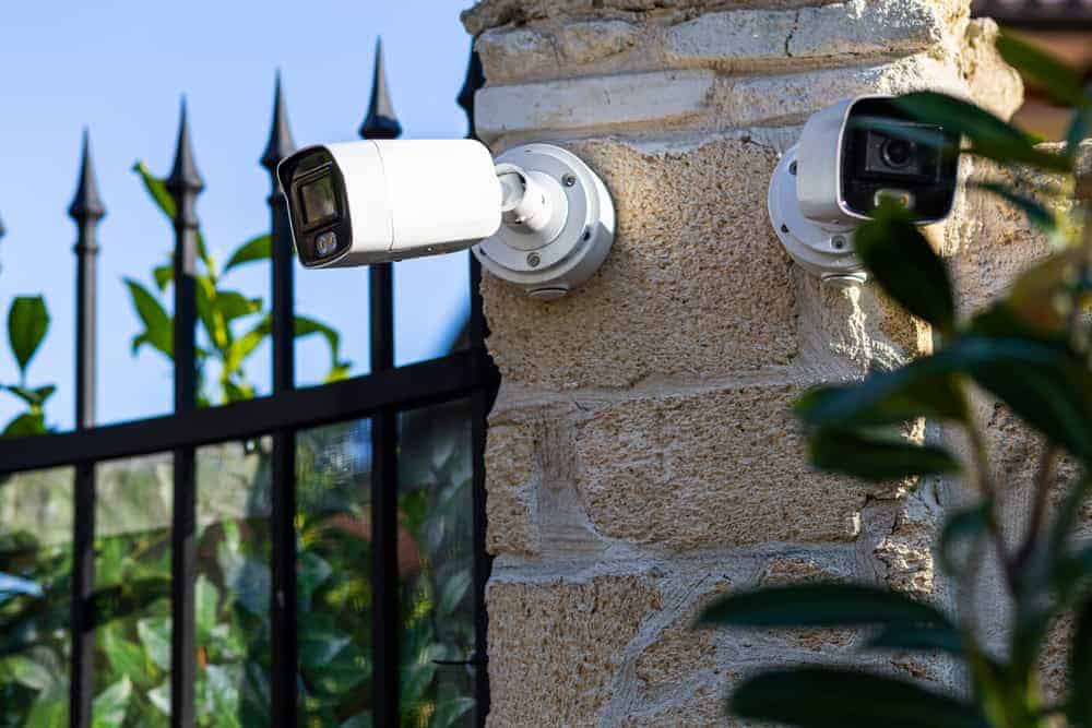 security cameras outside memory care home for seniors to ensure no seniors are left to wander off the property