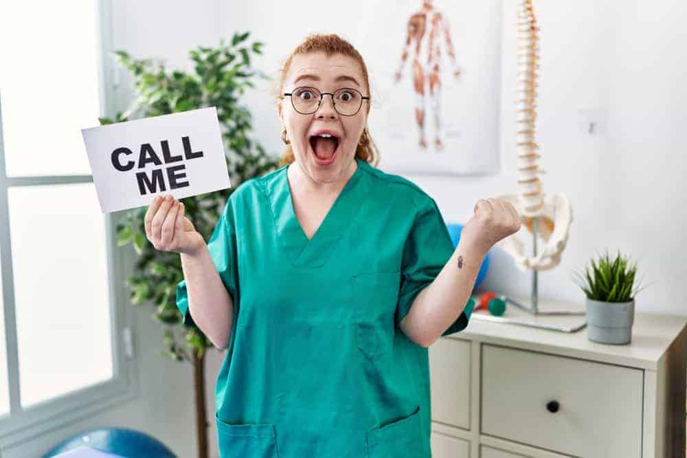 a physiotherapist with a logo of ‘call me’