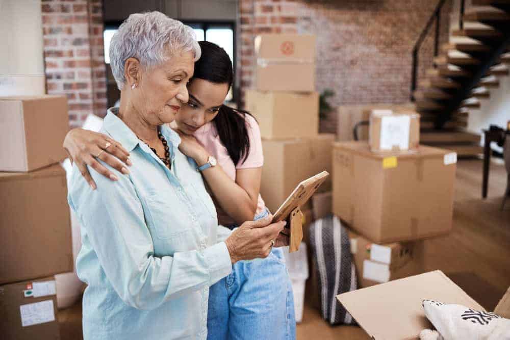 Senior woman moving to an Alzheimer’s nursing home