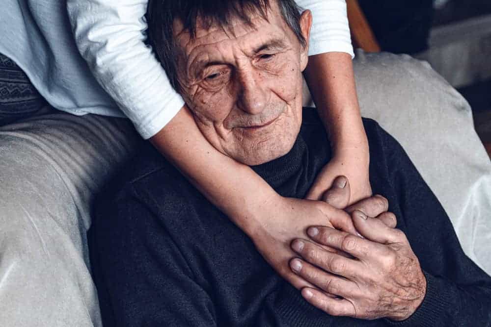 severe stage Alzheimer's patient in an Alzheimer care center