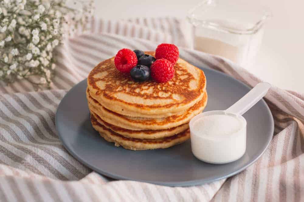 enrich pancakes with a scoop of ensure protein