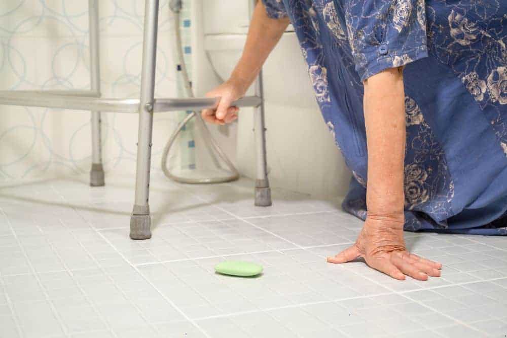 senior washing his hand with a gentle soap