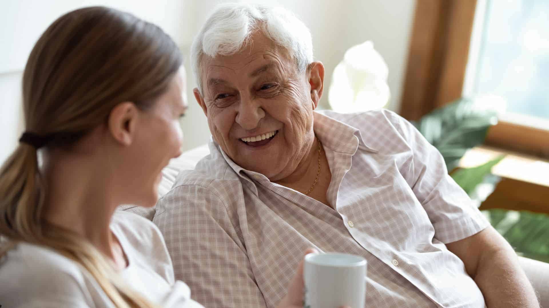 a picture of a healthcare provider speaking to a patient