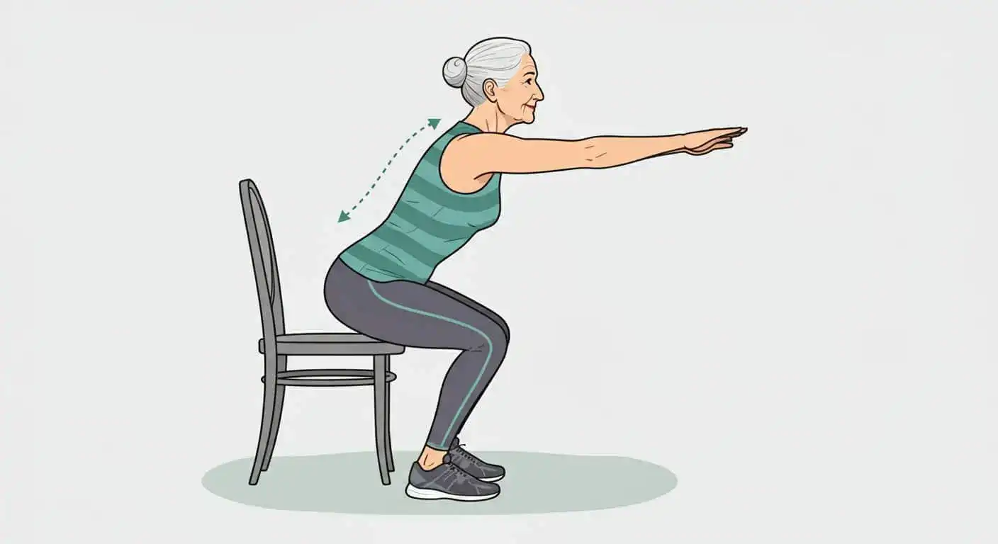 senior exercises at home - chair squats