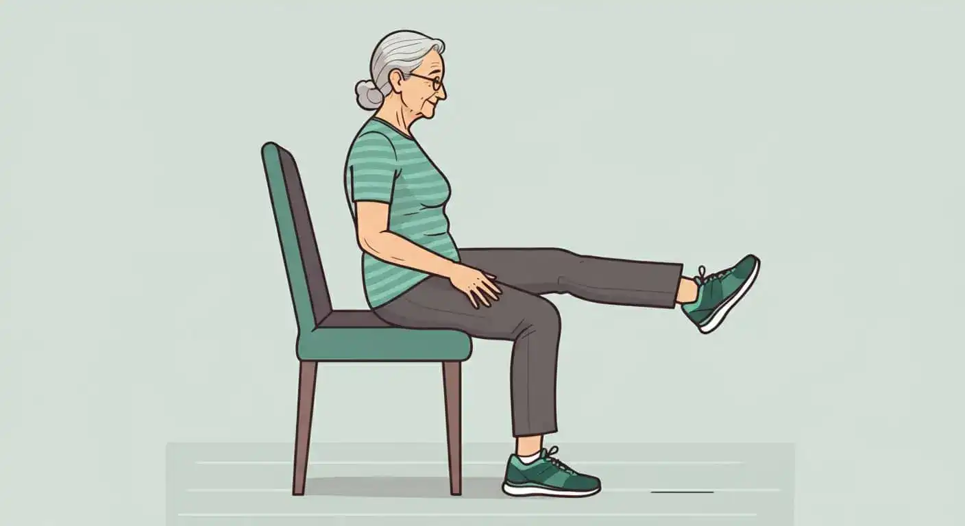 senior exercises at home -seated leg lifts