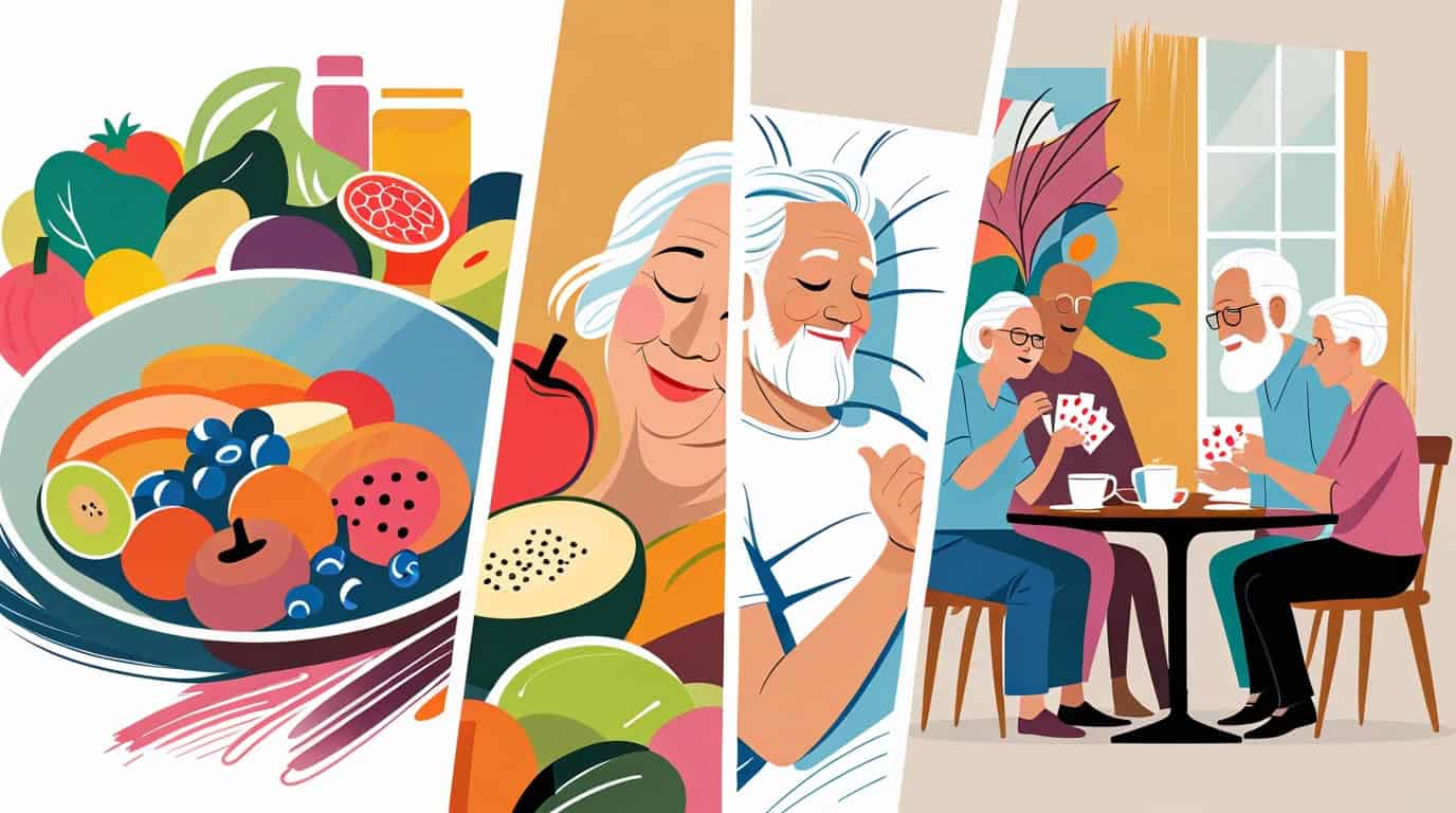 food and sleeping- senior exercises at home 