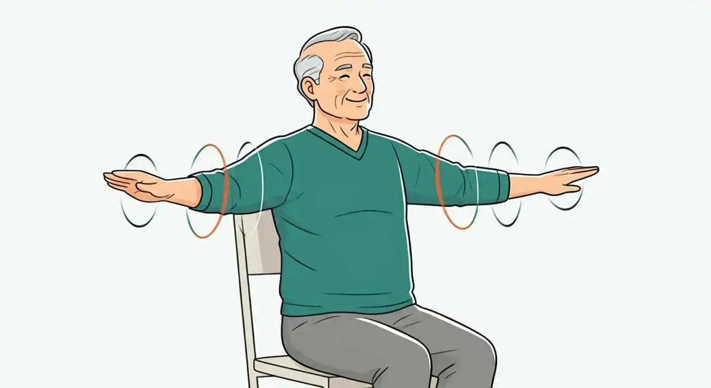 senior safe workout -arm circles 