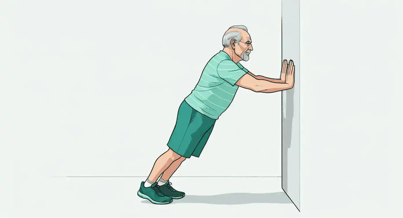 senior exercises at home - wall pushup