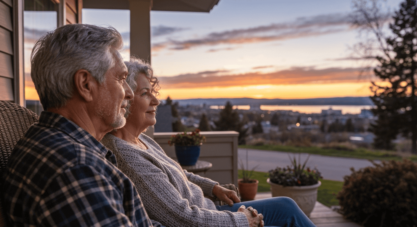 An elderly couple enjoying their retirement in Reno, secure with their in-home skilled nursing plan.
