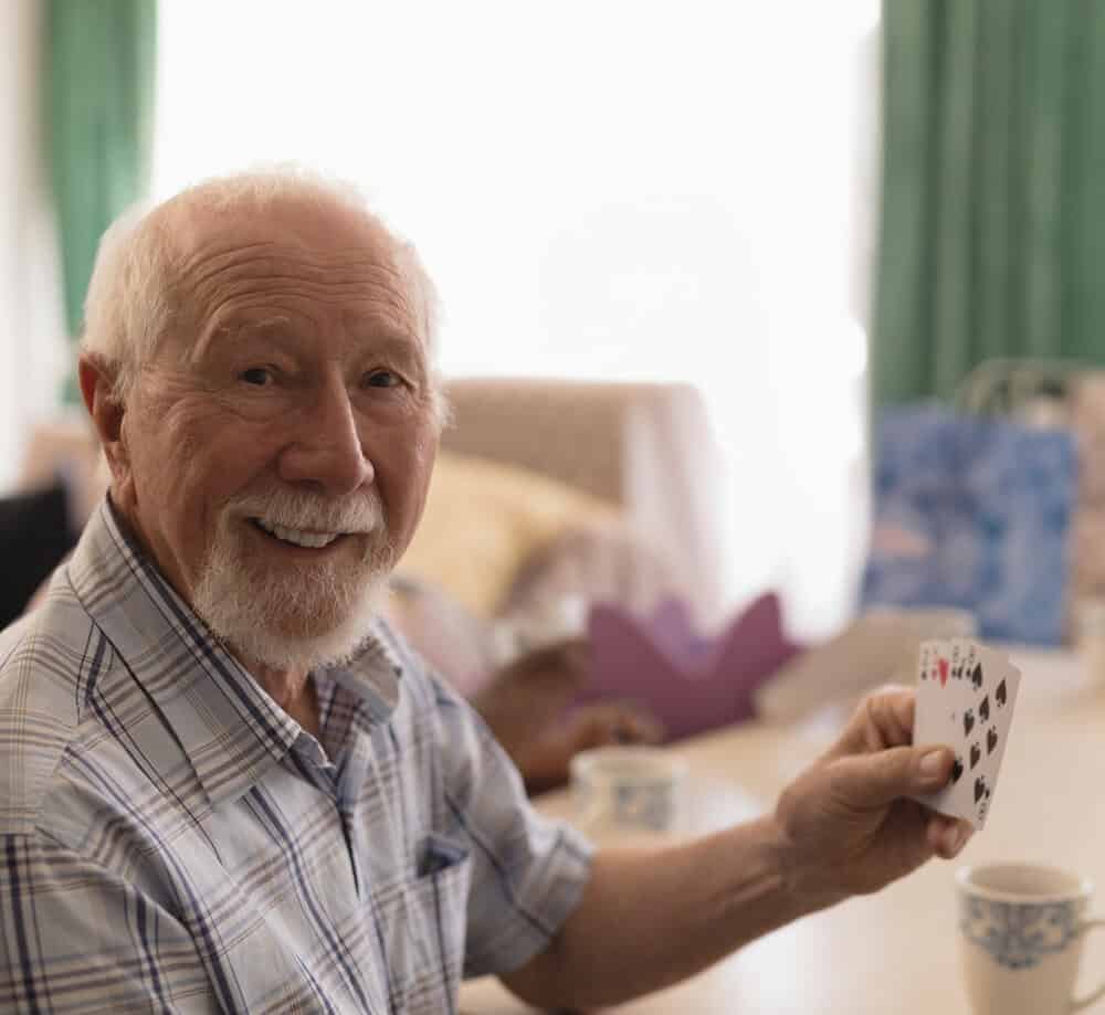 A senior resident enjoying personalized care in a Carson City residential assisted living home.